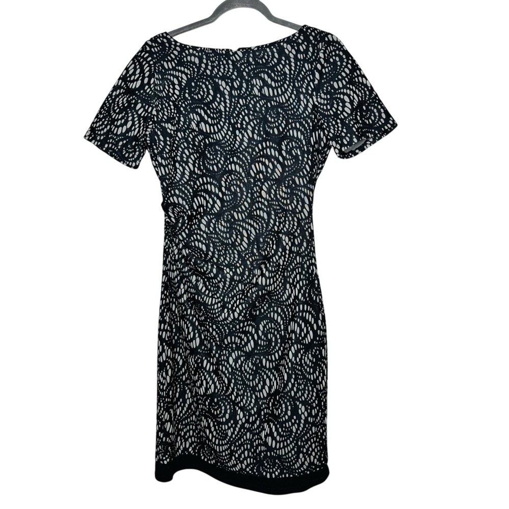 Womens Reiss Janella Lace Overlay Knee Length Dress Sz 8 Geometric Mature Office